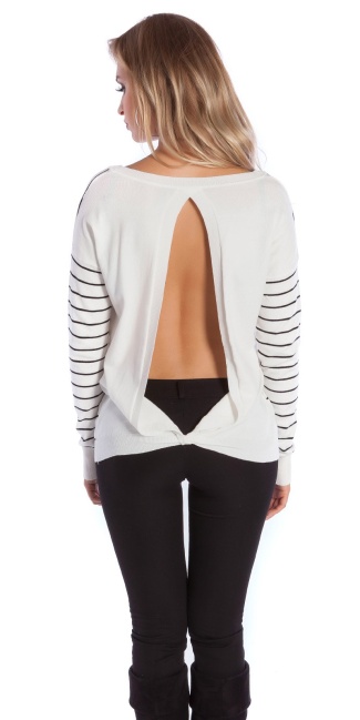 pullover backless White